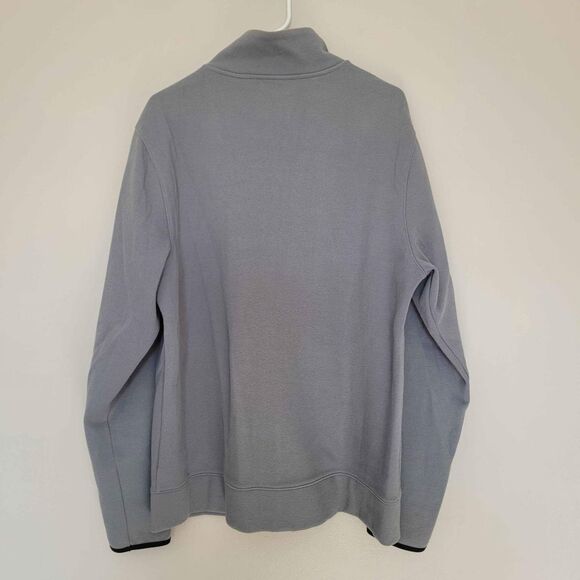 Old Navy Sctive Dynamic Fleece Light Grey Full Zip Sweater Mens Size XL - Picture 6 of 6